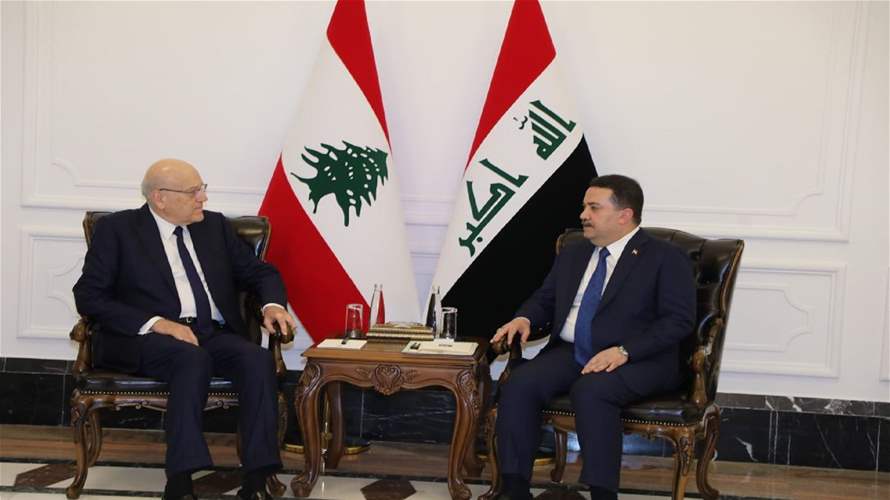 Al-Sudani meets Mikati: Iraq's positions on Lebanon stem from commitment and brotherhood that unite the two peoples