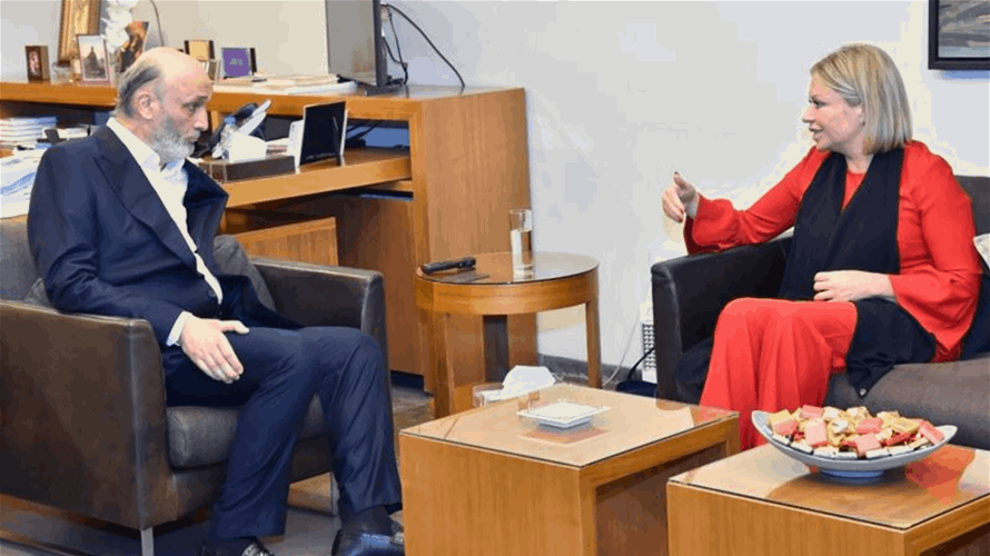 Lebanese Forces leader Geagea discusses Resolution 1701 with UN envoy