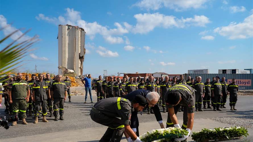  Civil Defense honors Beirut Port explosion martyrs on fourth anniversary