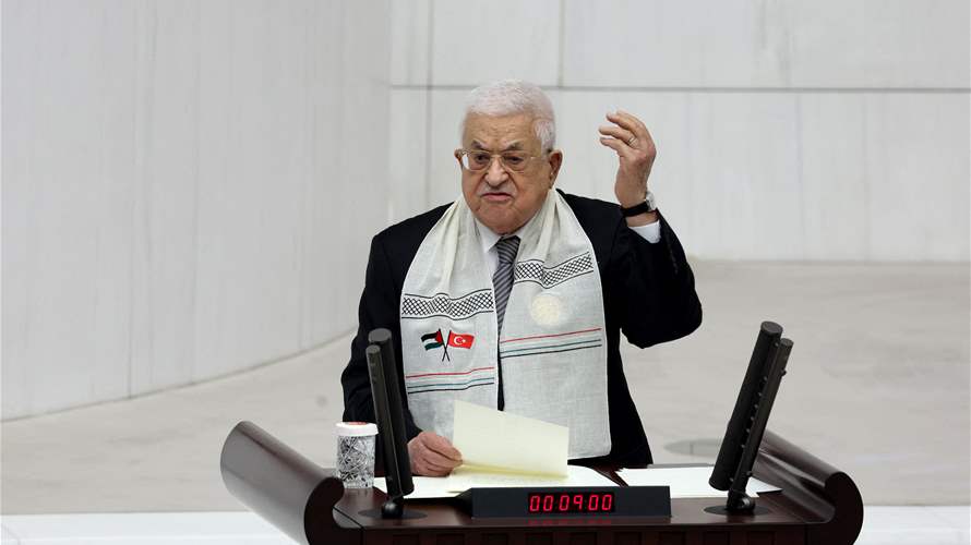 Palestinian Authority president tells Turkish parliament he will go to Gaza