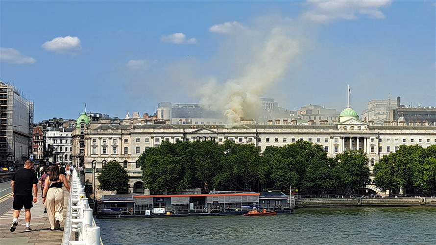 More than 120 firefighters tackle blaze at Somerset House in London