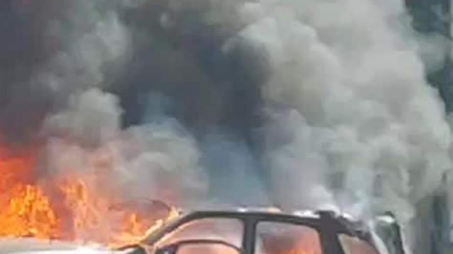 Car targeted in air raid in Sidon, south Lebanon (Videos)