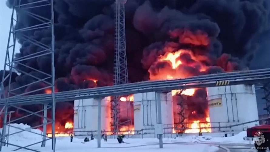 Ukraine's drones set oil depot in Russia's Rostov ablaze