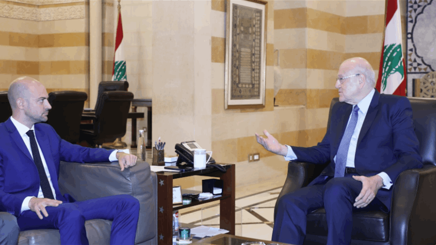 French FM Barrot reaffirms France's support to Lebanon during meeting with PM Mikati