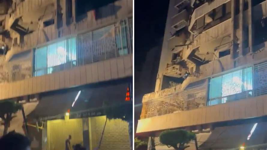 Beirut's Bachoura area targeted in Israeli strike, building housing Islamic Health Organization reportedly hit (Video) 