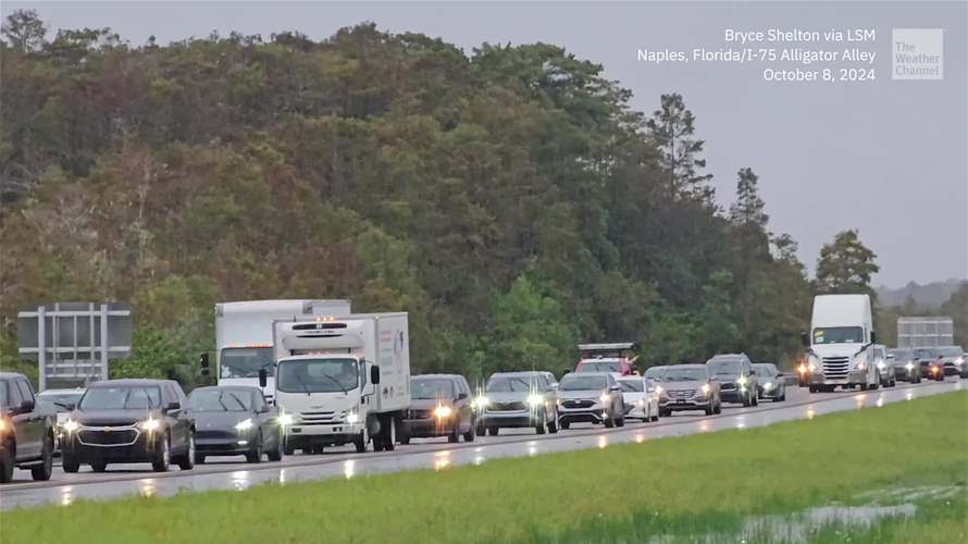 Thousands flee Hurricane Milton, leading to traffic jams and fuel shortages