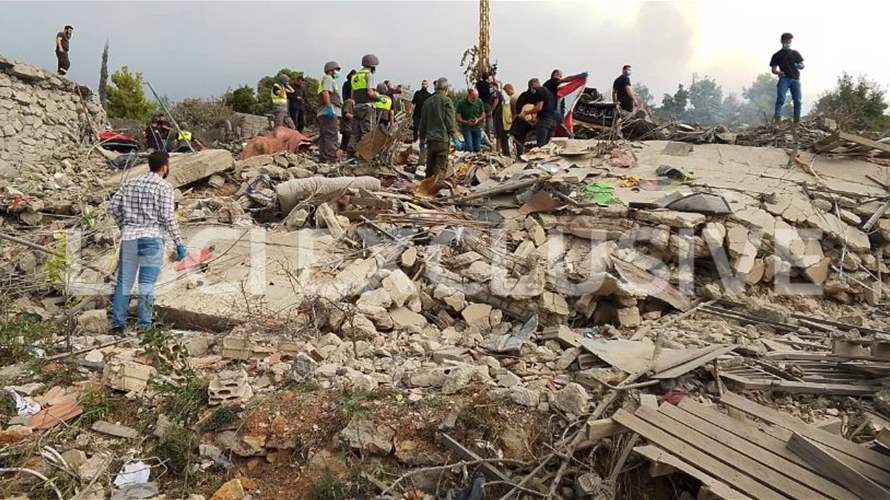 Video shows the aftermath of an Israeli airstrike near Deir Billa, Batroun District