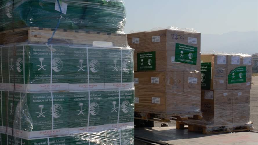 Eleventh Saudi relief plane arrives in Beirut with humanitarian aid