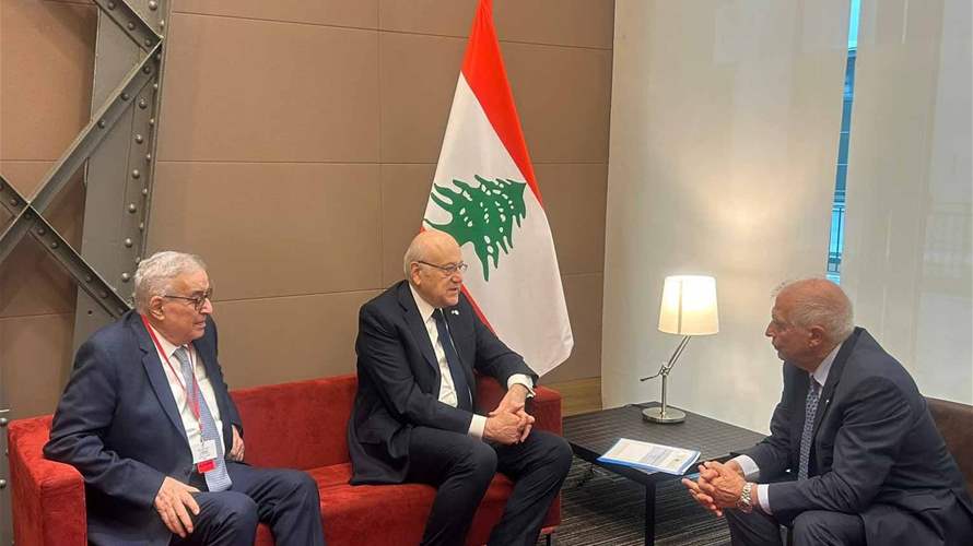 PM Mikati meets EU and Francophone leaders to bolster support for Lebanon