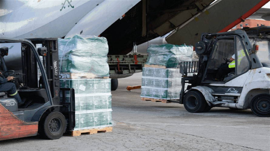 Saudi aid plane arrives at Beirut airport as relief center extends support to displaced families in South Lebanon