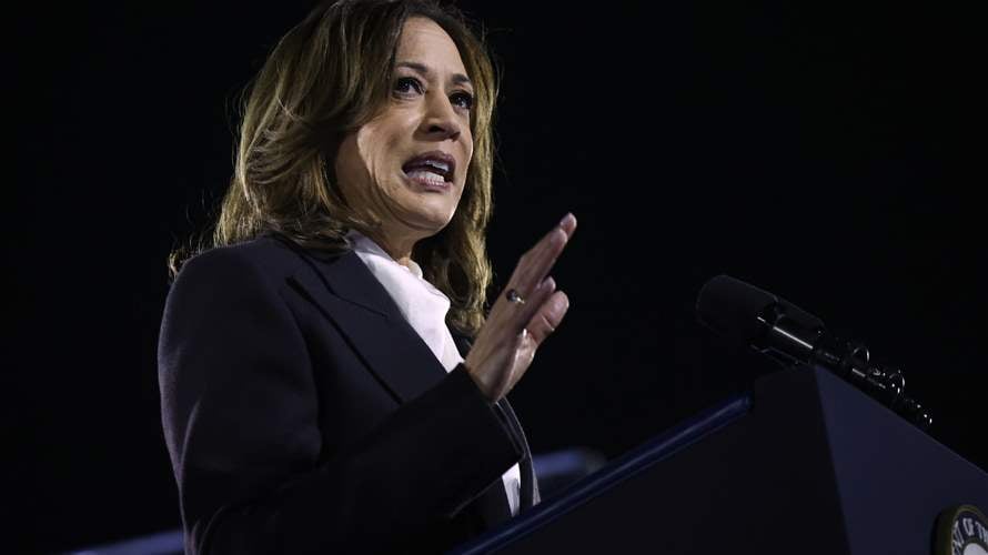 Kamala Harris urges Americans to 'get out and vote'