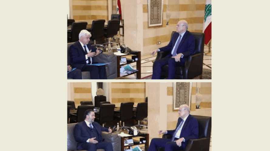 PM Mikati receives Minister of Economy and UNICEF representative, says US shows clear support for Lebanon