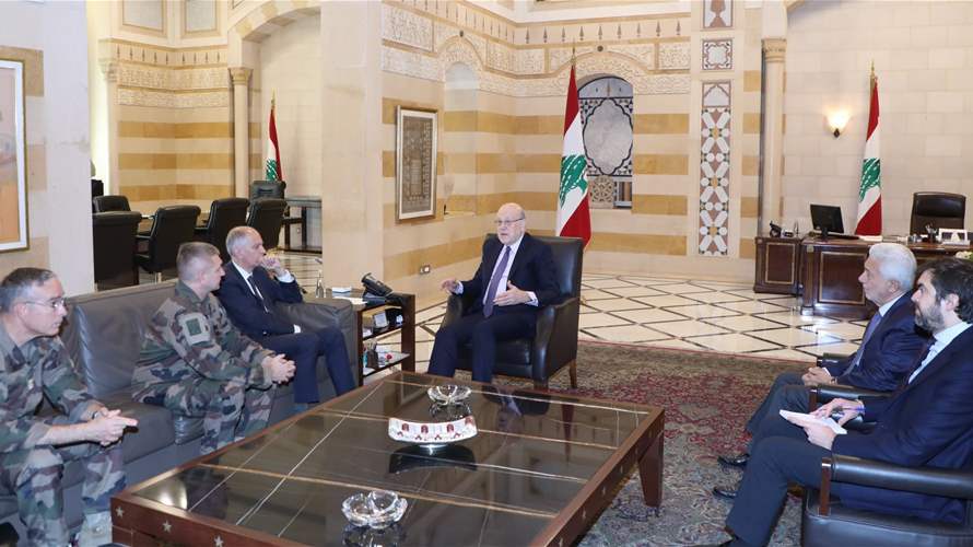 Lebanon's PM Mikati holds talks with French military delegation's head on ceasefire and Israeli violations