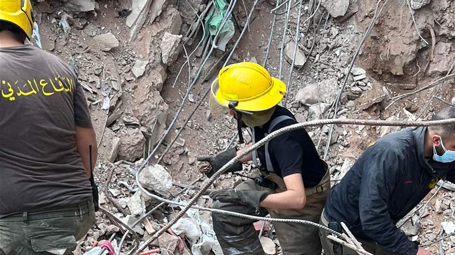 Lebanese Civil Defense recovers four more bodies from Israeli airstrike site in Beirut's Haret Hreik   