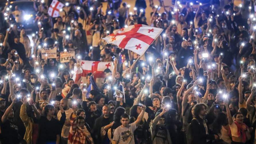 Thousands of Georgians protest against new president outside parliament: AFP