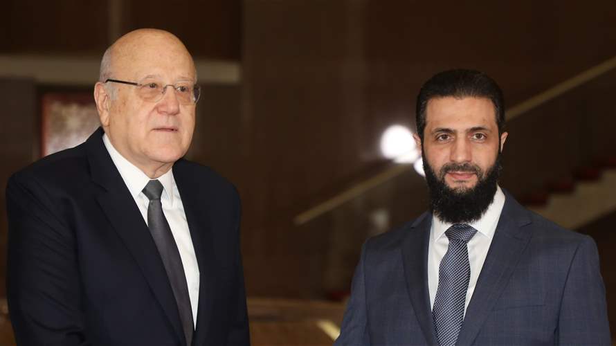 In pictures, Lebanon's PM Mikati meets with Syria's al-Sharaa at Presidential Palace in Damascus 