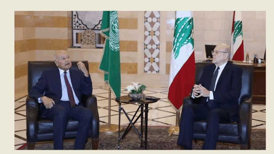 Arab League Secretary-General Aboul Gheit meets PM Mikati, congratulates Lebanon on presidential election