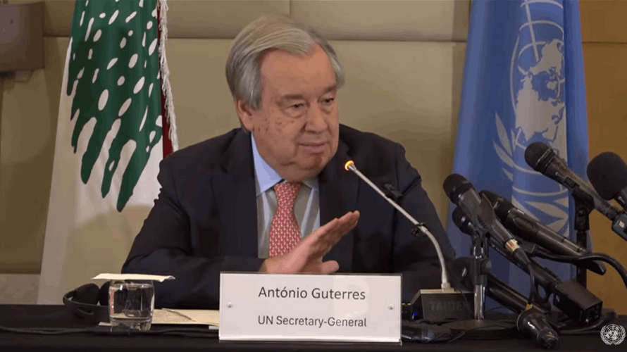 UN's Guterres calls for international support for Lebanon, prompt Israeli withdrawal from the south  