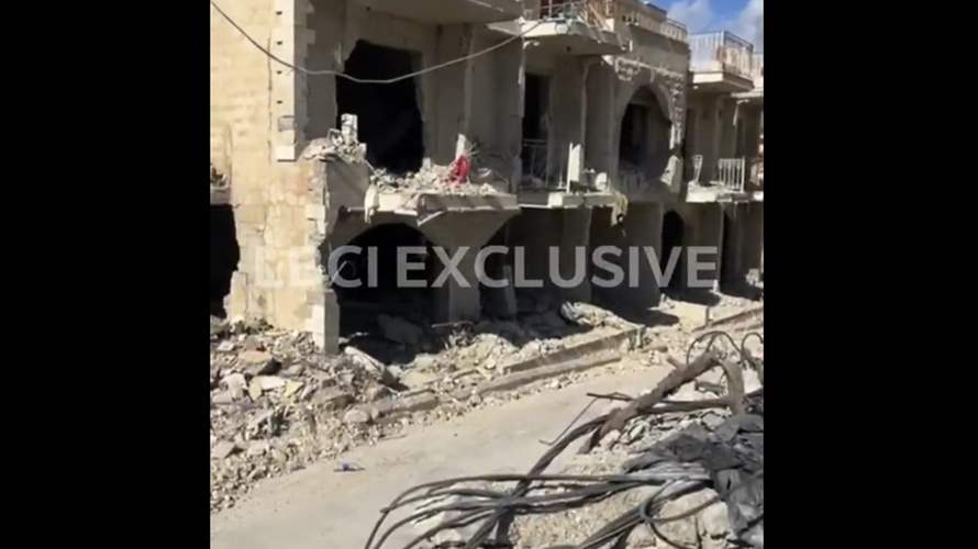 LBCI camera captures destruction in Bint Jbeil caused by Israeli attacks (Video)