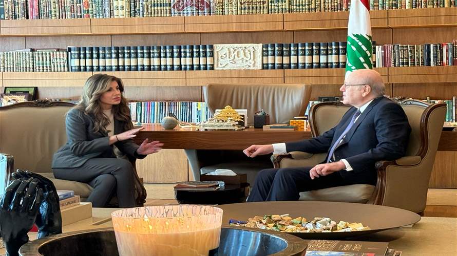 Mikati meets Morgan Ortagus, renews call for US to ensure full Israeli withdrawal