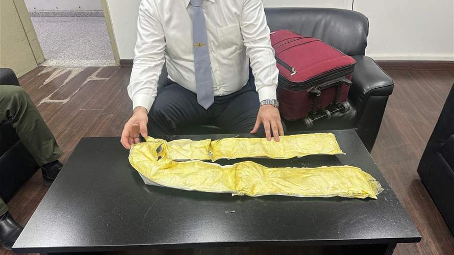 Beirut airport customs seize cocaine hidden in suitcase lining