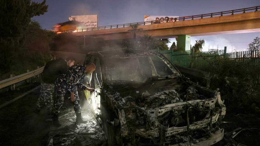 UN vehicle torched as Hezbollah supporters block Beirut Airport road