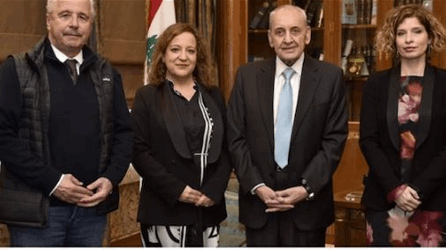 Speaker Berri discusses regional developments with the European parliamentary delegation