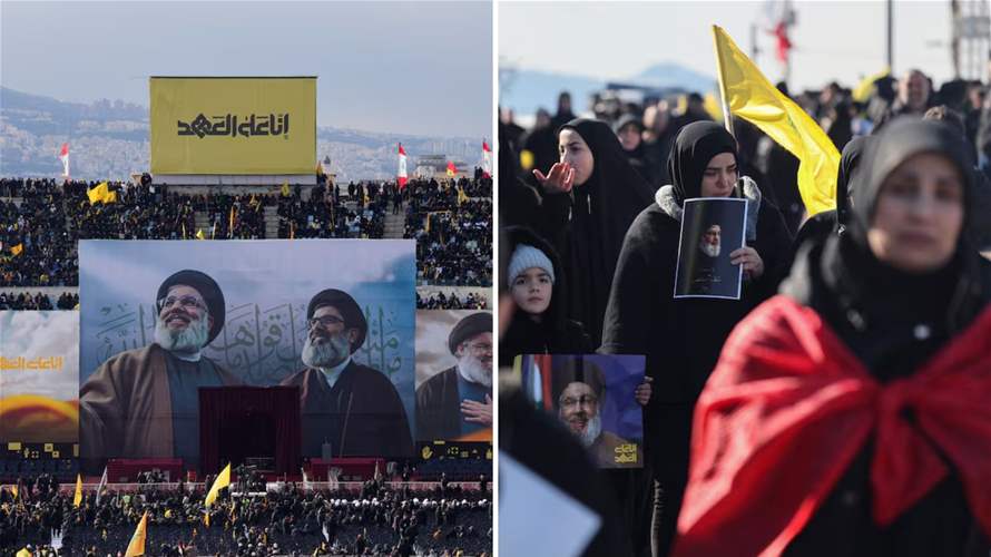 A day of mourning: Mass funeral procession in Beirut for Nasrallah, Safieddinne draws foreign and local figures