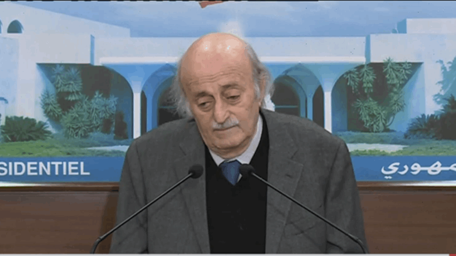 Walid Jumblatt says from Baabda Palace: Israeli plan is to divide the region