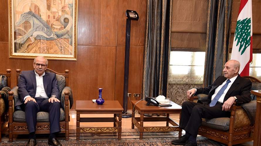 Parliament Speaker Berri follows up on Lebanon developments, meets PM Salam 