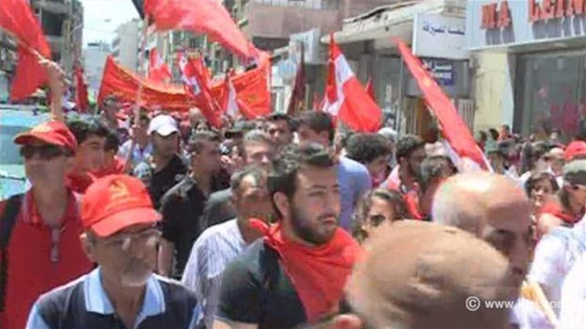 REPORT: Lebanese Communist Party stages sit-in on May Day