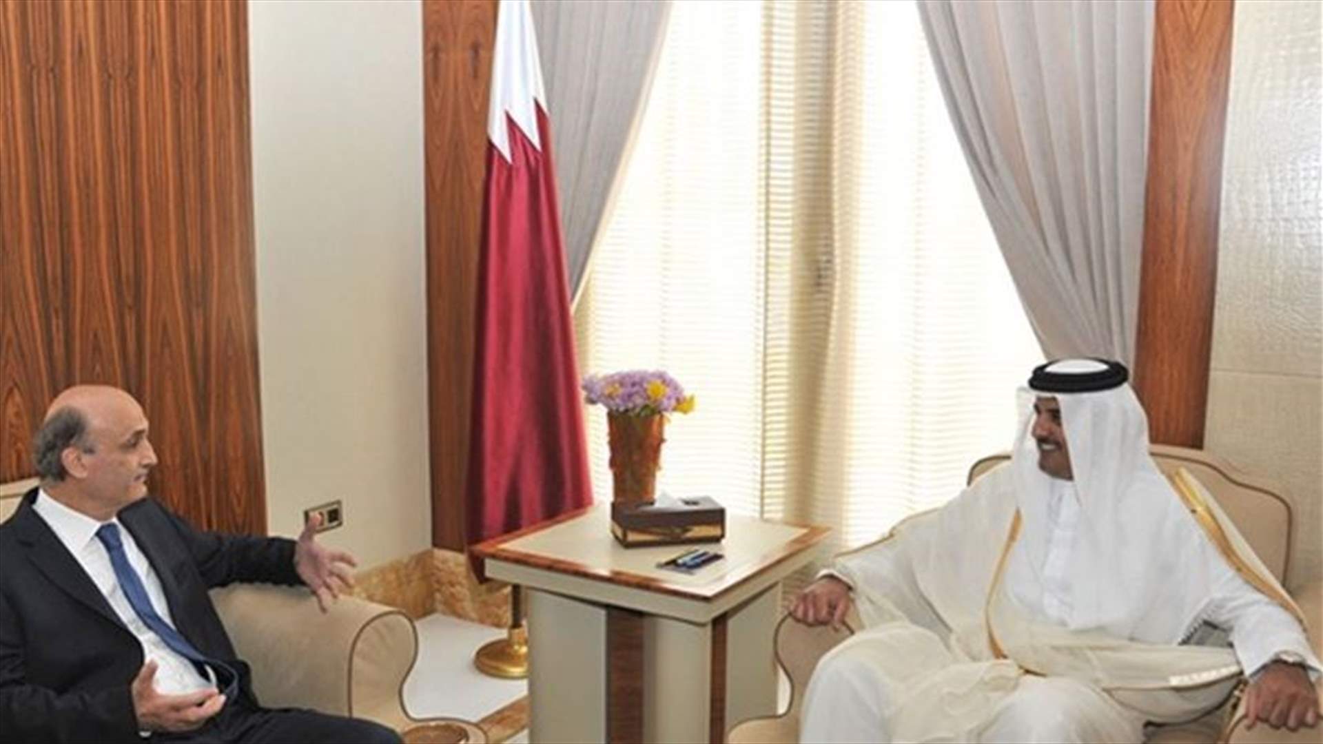 LF leader Geagea meets with Qatar’s Emir 