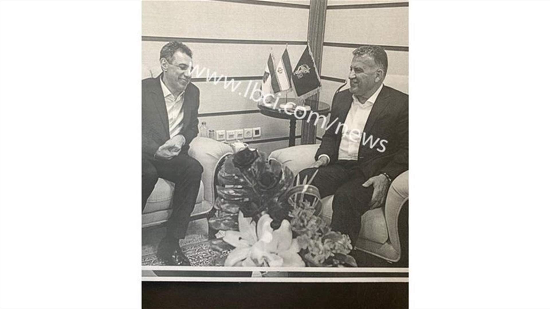 Photos depicting meeting between Maj. Gen. Ibrahim and Nizar Zakka in Iran