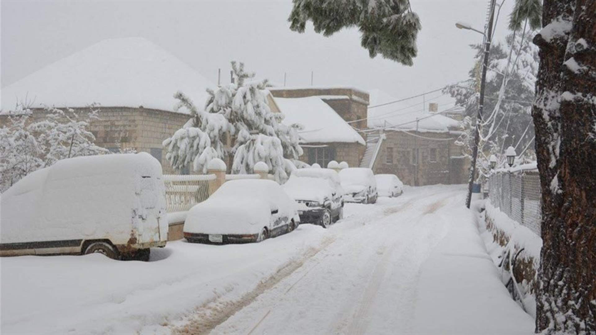 Snow blocks several roads across Lebanon