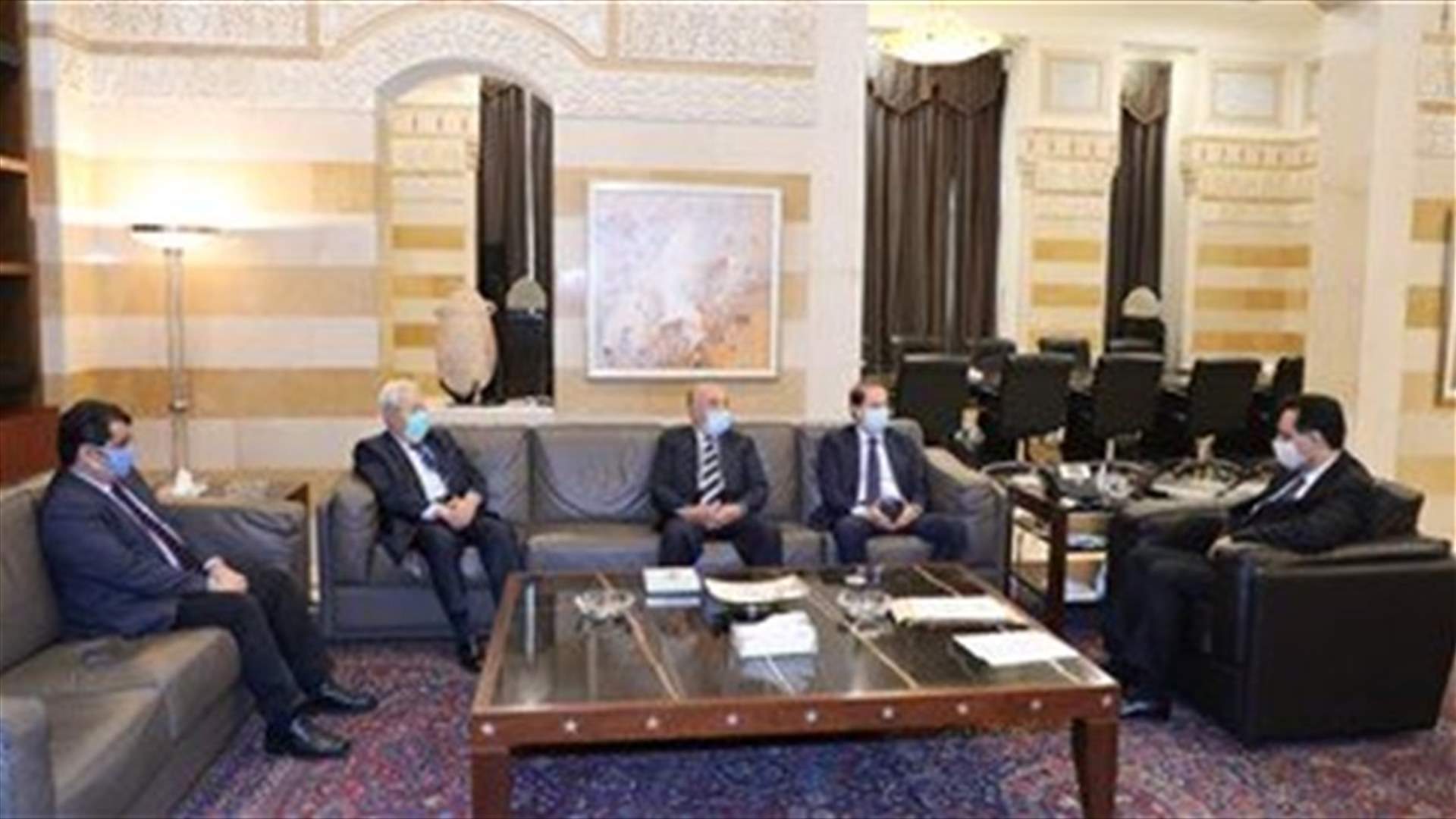 PM Diab meets with Archbishop Matar at Grand Serail