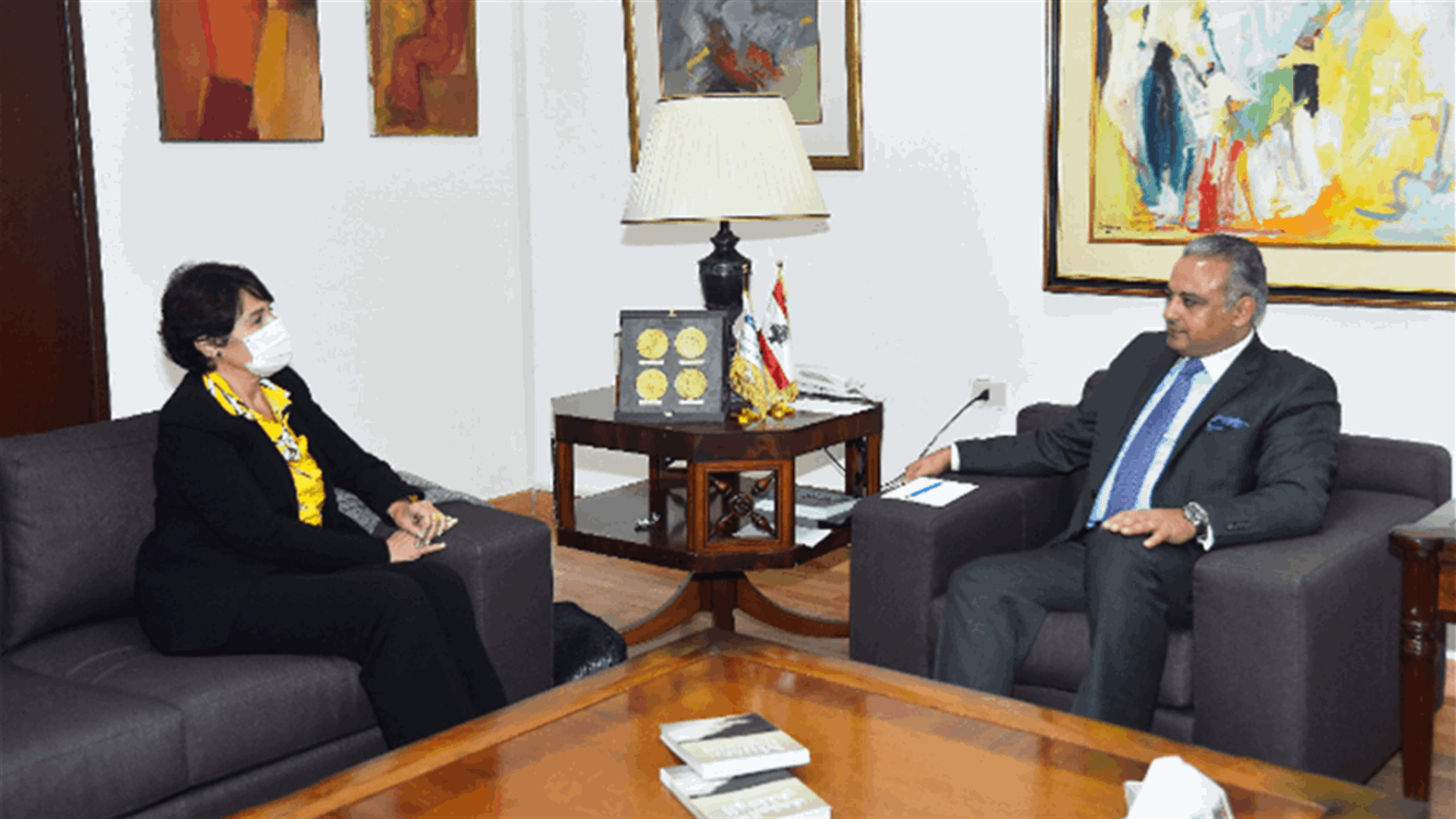 Minister of Culture Mortada meets French Ambassador Grillo