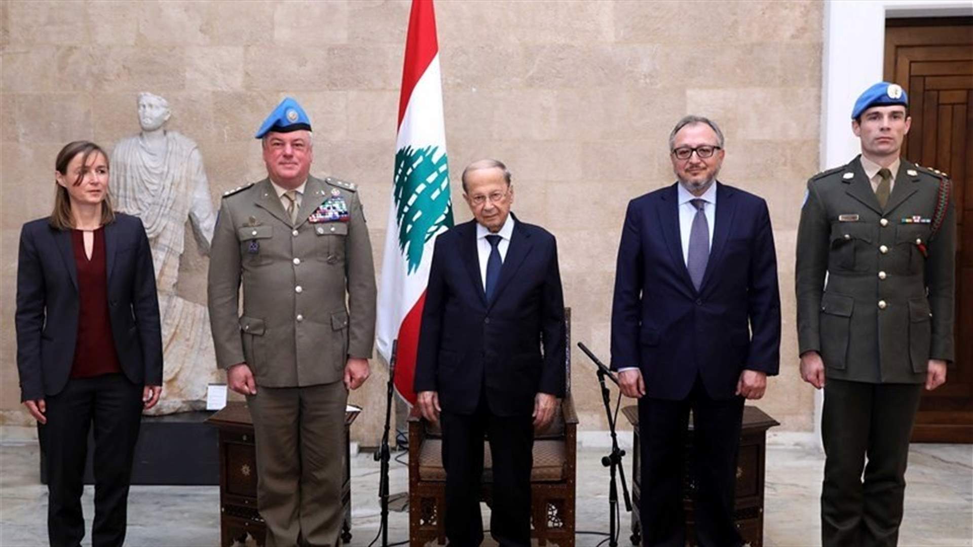 President Aoun to Major General Del Col: Lebanon is holding on to its rights and sovereignty