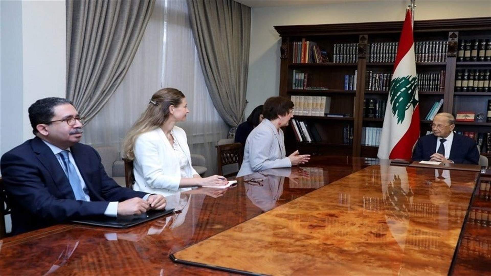 President Aoun meets UN Special Coordinator Wronecka