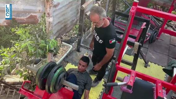 A gym in the middle of destruction in Gaza