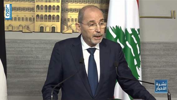 Jordan's Foreign Minister Ayman Safadi arrives in Lebanon after France and Iran