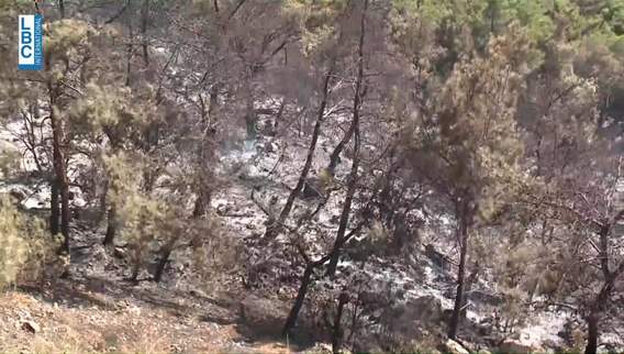 Ongoing efforts to extinguish the fire in Rabweh for the fourth day