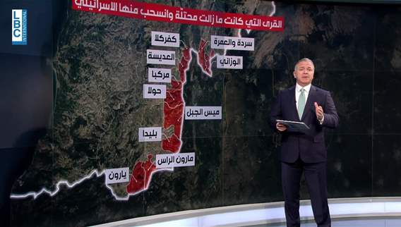 Details on the location of Israel's army positions in the five southern hills